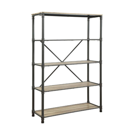 ACME 92200 Itzel Bookshelf, Antique Oak & Sandy Gray