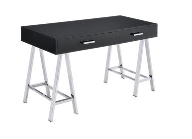 ACME 92227 Coleen Desk, Black High Gloss & Chrome ACME Furniture