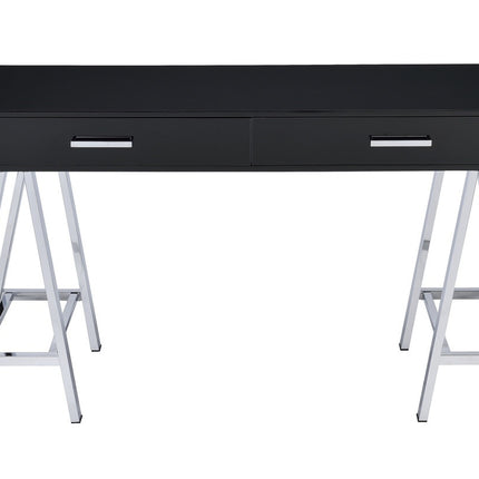 ACME 92227 Coleen Desk, Black High Gloss & Chrome