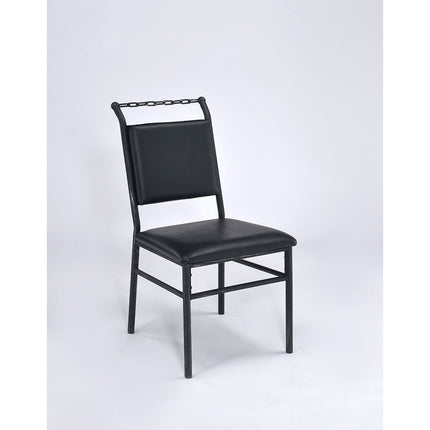 ACME 92249 Jodie Chair, Black PU & Antique Black