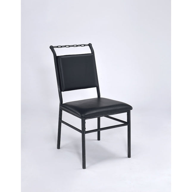 ACME 92249 Jodie Chair, Black PU & Antique Black