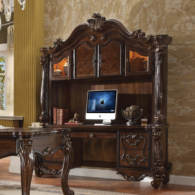 ACME 92284 Versailles Computer Desk & Hutch, Cherry Oak (1Set/2Ctn) ACME Furniture