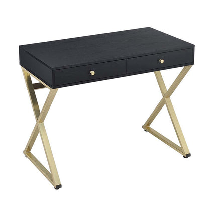 ACME 92310 Coleen Desk, Black & Brass