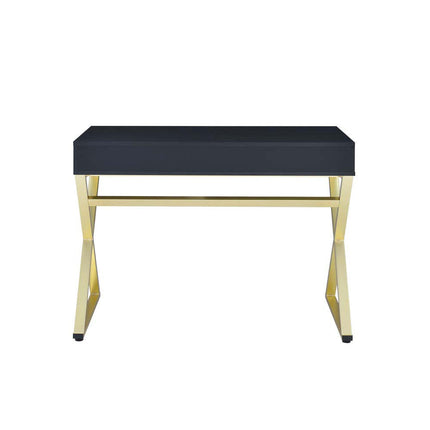 ACME 92310 Coleen Desk, Black & Brass