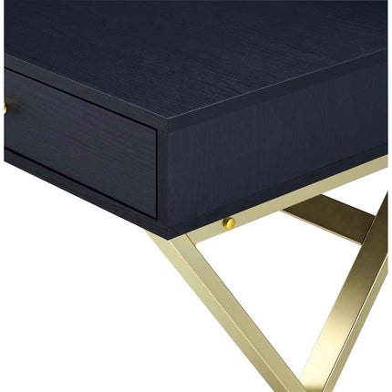 ACME 92310 Coleen Desk, Black & Brass