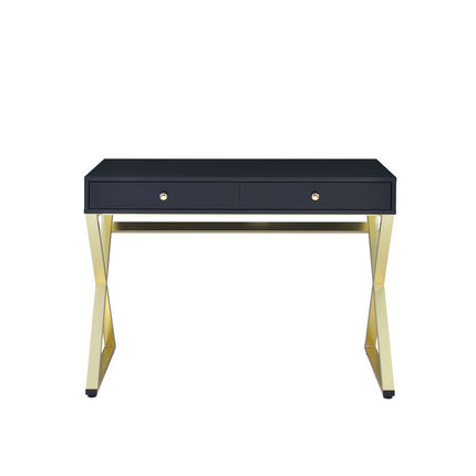 ACME 92310 Coleen Desk, Black & Brass