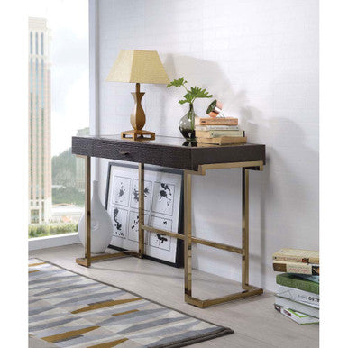 ACME 92336 Boice Desk, Espresso PU & Champagne ACME Furniture