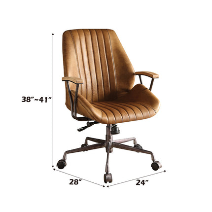 ACME 92412 Hamilton Executive Office Chair, Coffee Top Grain Leather