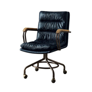 ACME 92417 Harith Executive Office Chair, Vintage Blue Top Grain Leather ACME Furniture