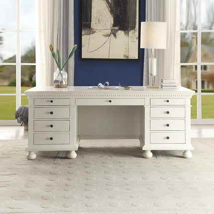 ACME 92482 Gustave Executive Desk, Cream