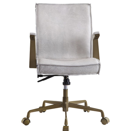ACME 92484 Attica Executive Office Chair, Vintage White Top Grain Leather