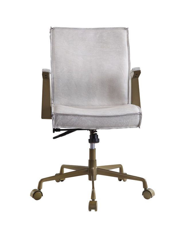 ACME 92484 Attica Executive Office Chair, Vintage White Top Grain Leather