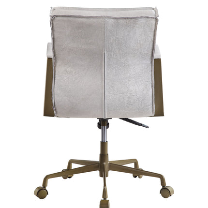 ACME 92484 Attica Executive Office Chair, Vintage White Top Grain Leather