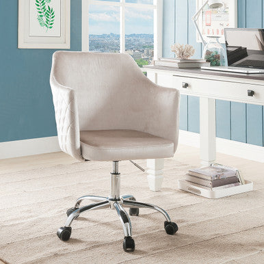 ACME 92506 Cosgair Office Chair, Champagne Velvet & Chrome ACME Furniture