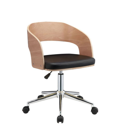 ACME 92514 Yoshiko Office Chair, Black PU & Beech
