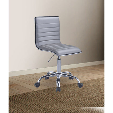 ACME 92515 Alessio Office Chair, Silver PU & Chrome