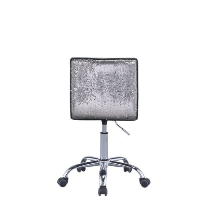 ACME 92515 Alessio Office Chair, Silver PU & Chrome
