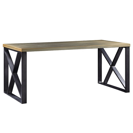 ACME 92550 Jennavieve Desk, Gold Aluminum