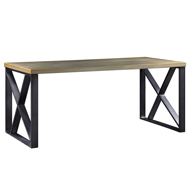 ACME 92550 Jennavieve Desk, Gold Aluminum