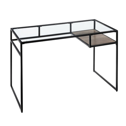 ACME 92580 Yasin Writing Desk, Black & Glass  3