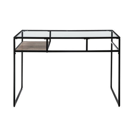 ACME 92580 Yasin Writing Desk, Black & Glass  4