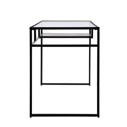 ACME 92580 Yasin Writing Desk, Black & Glass  1