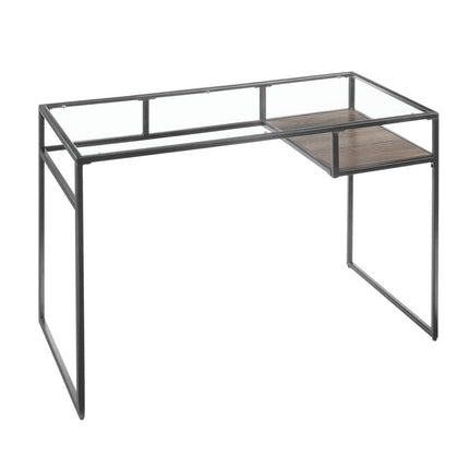 ACME 92588 Yasin Writing Desk, Gray & Glass  3