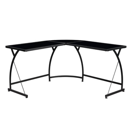 ACME 92590 Janison Desk, Black Glass & Black