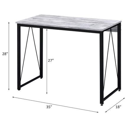 ACME 92604 Zaidin Writing Desk, Antique White & Black Finish  3