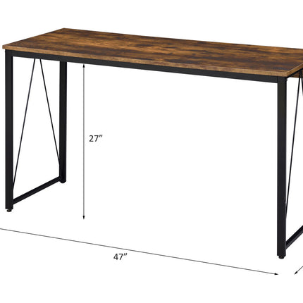 ACME 92605 Zaidin Writing Desk, Weathered Oak & Black Finish  3
