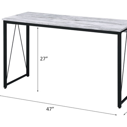 ACME 92609 Zaidin Writing Desk, Antique White & Black Finish  3