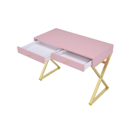 ACME 92612 Coleen Desk, White & Brass