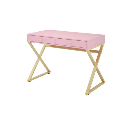 ACME 92612 Coleen Desk, White & Brass