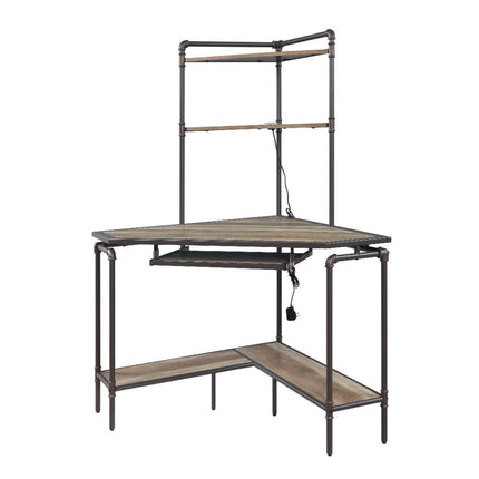 ACME 92620 Deliz Desk, Sand Gray