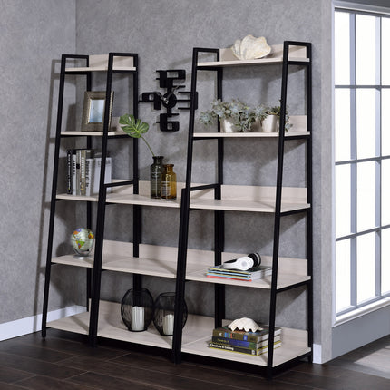 ACME 92672 Wendral Bookshelf (3-Tier), Natural & Black  2
