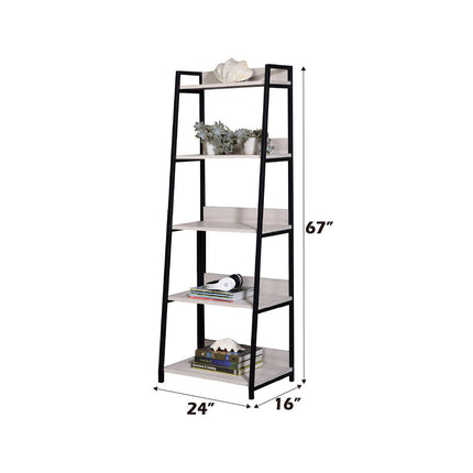 ACME 92674 Wendral Bookshelf (5-Tier, 23"L), Natural & Black  3