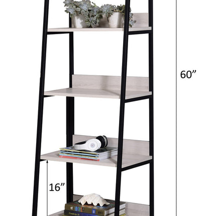 ACME 92674 Wendral Bookshelf (5-Tier, 23"L), Natural & Black  2