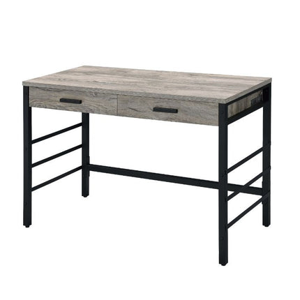 ACME 92720 Disho Built-in USB Port Writing Desk, Light Weathered Oak & Black Finish