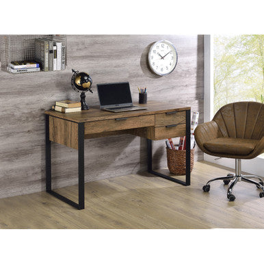 ACME 92725 Aflo Writing Desk, Weathered Oak & Black Finish ACME Furniture
