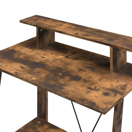 ACME 92730 Nypho Writing Desk, Weathered Oak & Black Finish