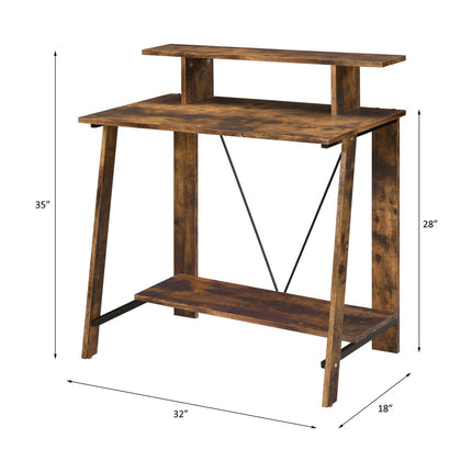 ACME 92730 Nypho Writing Desk, Weathered Oak & Black Finish