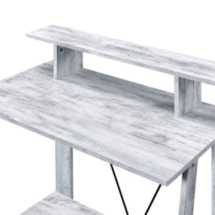 ACME 92732 Nypho Writing Desk, Antique White & Black Finish