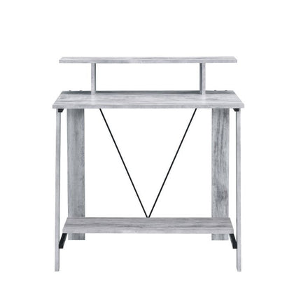 ACME 92732 Nypho Writing Desk, Antique White & Black Finish