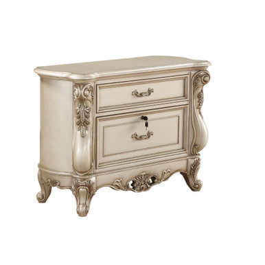 ACME 92743 Gorsedd File Cabinet (2 Drw), Antique White ACME Furniture