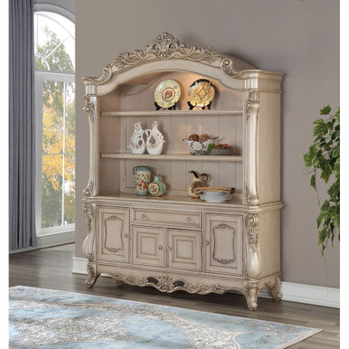 ACME 92744 Gorsedd Executive Bookcase, Antique White ACME Furniture