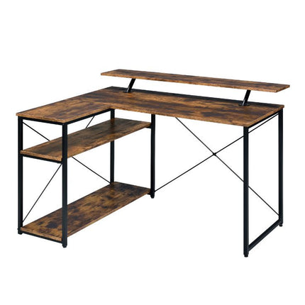 ACME 92755 Drebo Writing Desk, Weathered Oak & Black Finish