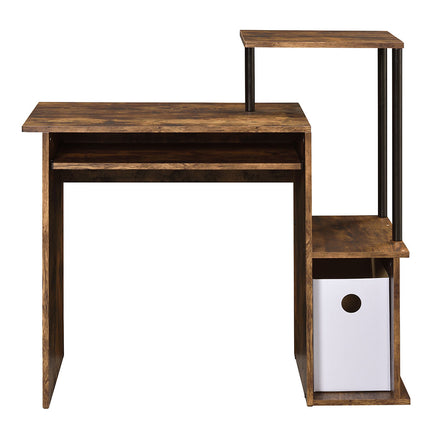 ACME 92760 Lyphre Computer Desk, Weathered Oak & Black Finish