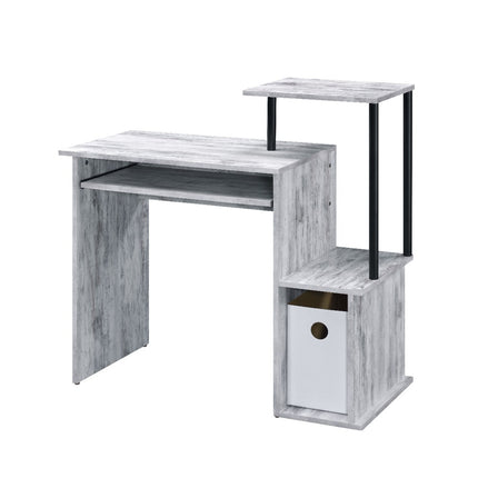 ACME 92762 Lyphre Computer Desk, Antique White & Black Finish