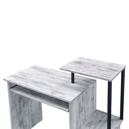 ACME 92762 Lyphre Computer Desk, Antique White & Black Finish