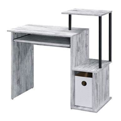 ACME 92762 Lyphre Computer Desk, Antique White & Black Finish ACME Furniture